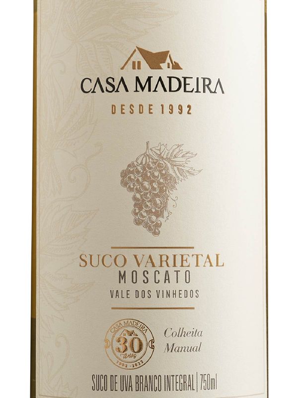Suco De Uva Premium Branco Moscato | Casa Madeira | Famiglia